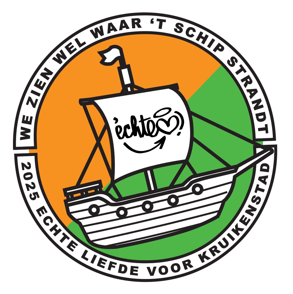 Echte liefde voor Kruikenstad 2025, Zummedèdamadoen? We zien wel waar het schip strandt! ⚓️ Vaar mee op de golven van plezier! 💚🧡